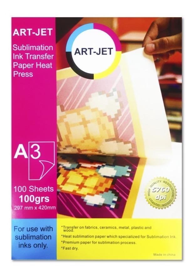 Papel de Sublimación Especifico A4 x 100 hjs. 95% transferencia - ART JET