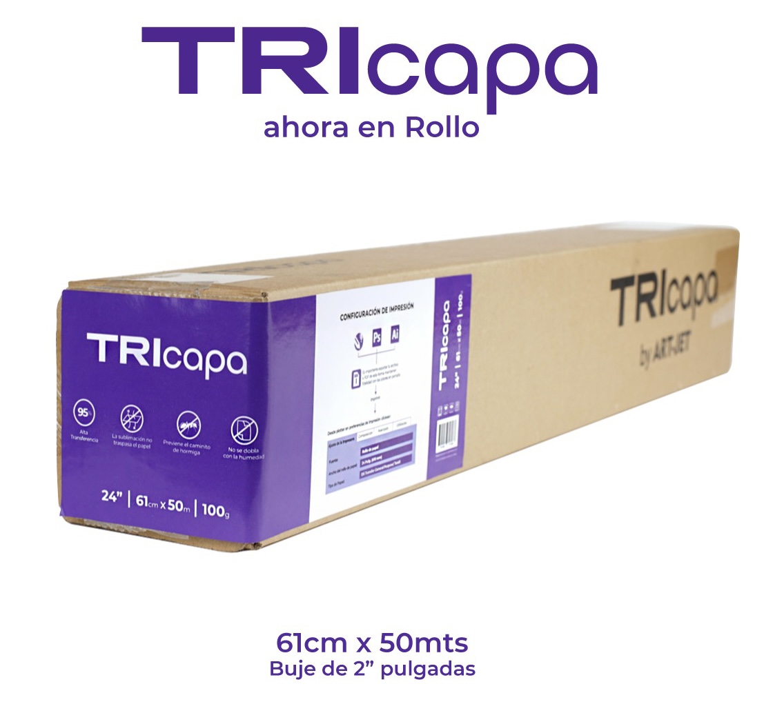 Papel para sublimacion Tricapa A4 x 100 hjs ART-JET (332382) – Improstock